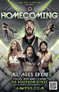 AAW Homecoming May 22 at 115 Bourbon Street in Merionette Park