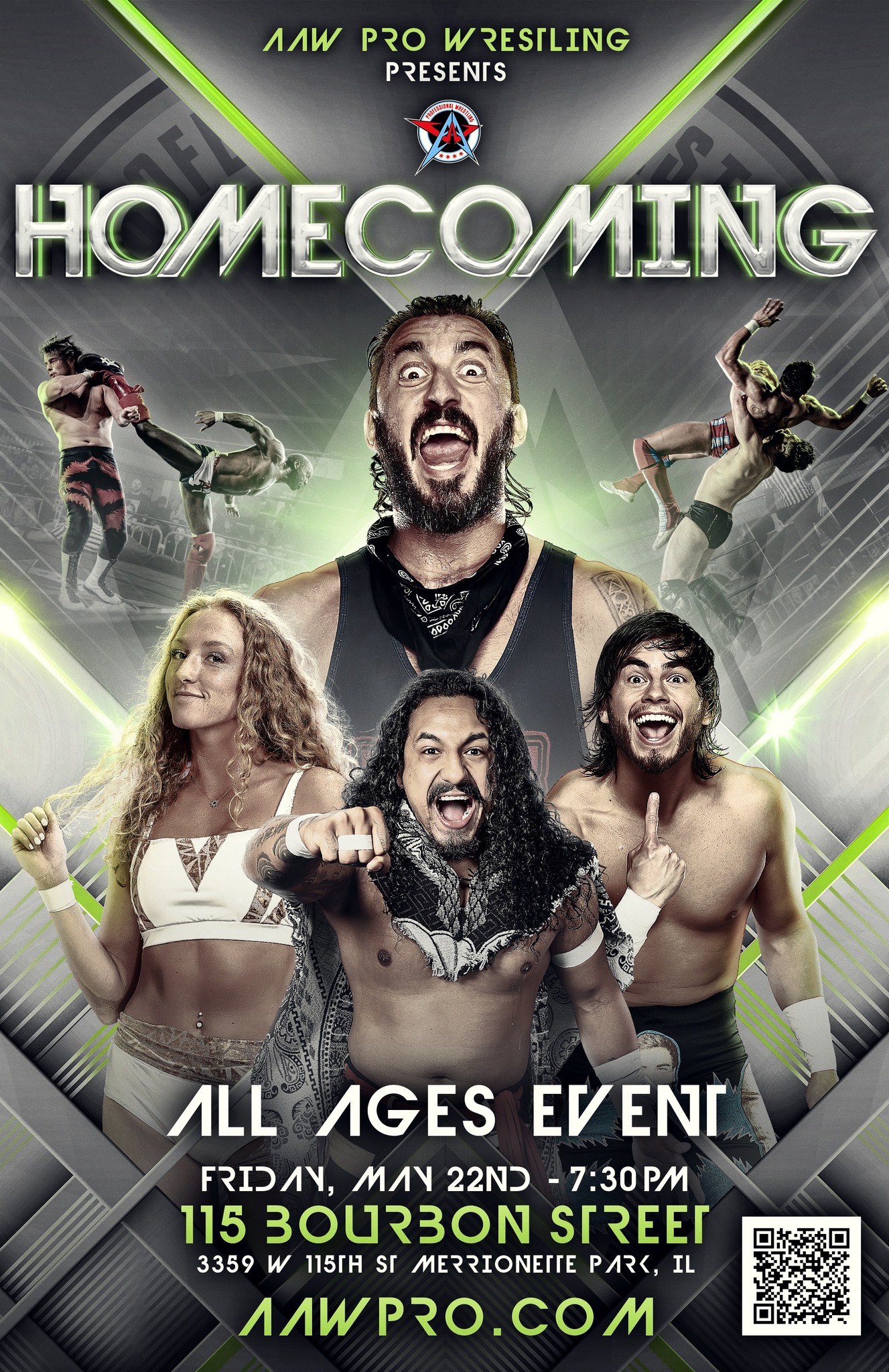 AAW Homecoming May 22 at 115 Bourbon Street in Merionette Park