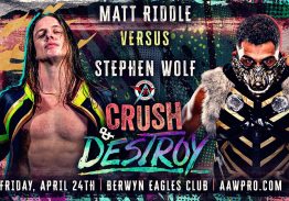 Just signed for Apr 24 – Matt Riddle vs Stephen Wolf