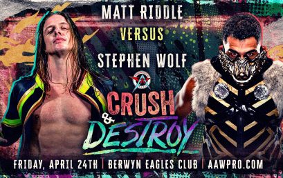 Just signed for Apr 24 – Matt Riddle vs Stephen Wolf