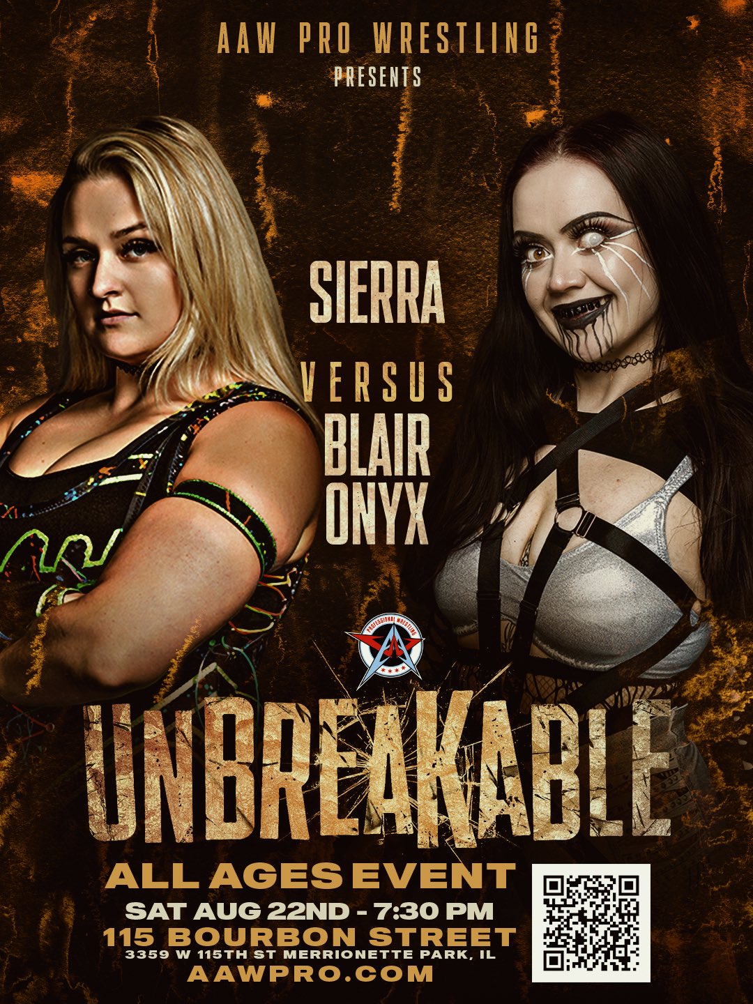 MATCH ANNOUNCEMENT FOR UNBREAKABLE ON AUGUST 22nd